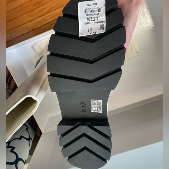 🤍NWT 3.1 Phillip Lim Kate Lug-sole Tube Boots in leather white black, 39, 9 US - Picture 11 of 16